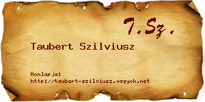 Taubert Szilviusz névjegykártya